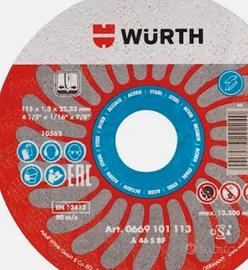 Dischi da taglio Wurth anche per acciaio