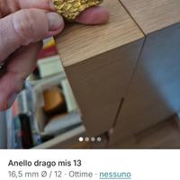 anello unisex drago