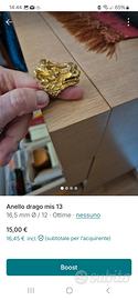 anello unisex drago