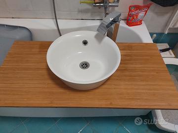 top ikea 100cm completo di lavabo e rubinetto