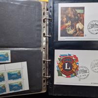 2 buste filagrano + francobolli Lions ecc.