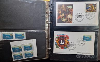 2 buste filagrano + francobolli Lions ecc.