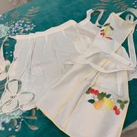 Gambriuli ricamati vitage in cotone nuovi