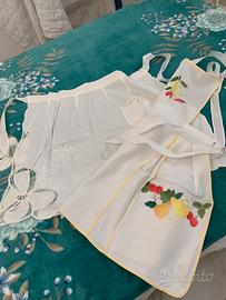 Gambriuli ricamati vitage in cotone nuovi