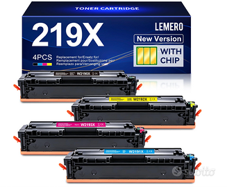 Set 4 Toner 219X XL Con Chip HP Color LaserJet 330