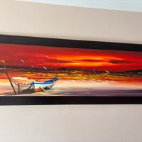 Quadro paesaggio tramonto