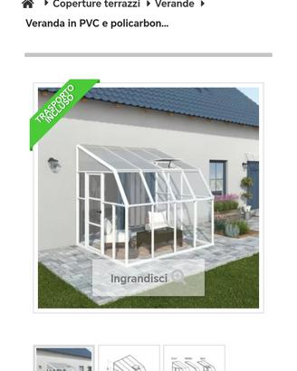 veranda in PVC 258x260