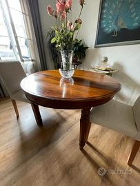 Tavolo tondo noce diametro 110