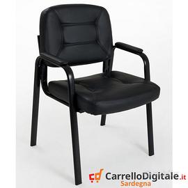 Sedie ospite ufficio studio -Imbottite in Ecopelle