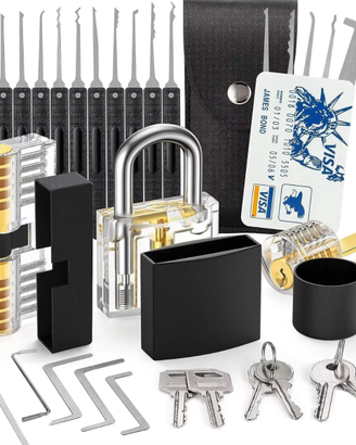 Kit grimaldelli e serrature 36pz per addestramento