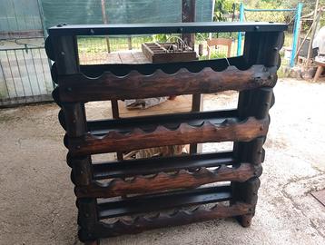 Portabottiglie in legno