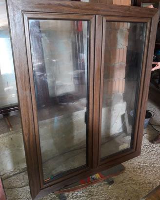 Finestra PVC FINESTRAL marrone nuova  Vasistas