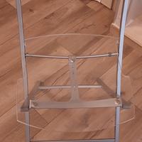 4 sedie pieghevoli plexiglass 