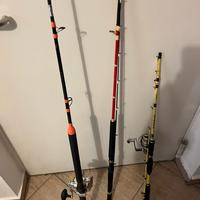 Canne da pesca in mare