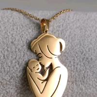 Collana Mamma e figlio in Acciaio Inossidabile 