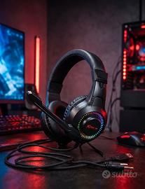Cuffie Gaming con Microfono LED RGB PC PS4 PS5