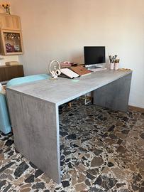 Scrivania Design Moderno Effetto Cemento