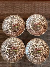 4 piatti vintage British Anchor Olde Country