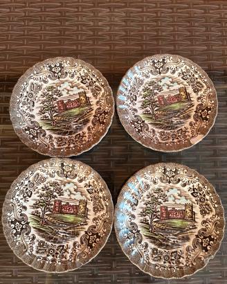4 piatti vintage British Anchor Olde Country