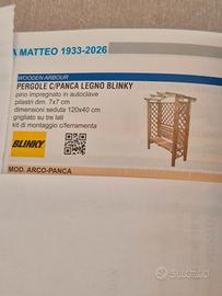 Pergola con panca il legno