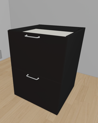 Mobile struttura Ikea Metod nero con 2 cassetti