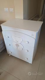 Fasciatoio legno bianco Italbaby orsacchiotto