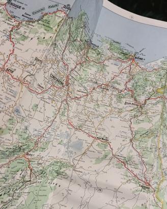 mappa collezione 1958 Michelin AlgeriTunisia ia