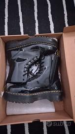 Dr Martens Jadon stivali neri lucidi taglia 43
