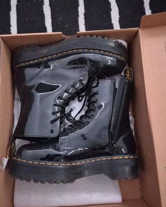 Dr Martens Jadon stivali neri lucidi taglia 43