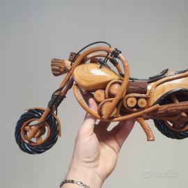 Modellino legno Motocicletta 43x20h harley custom