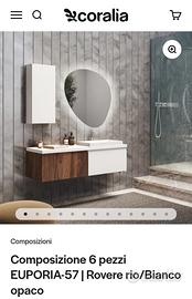 Mobile Pensile da composizione Coralia per bagno