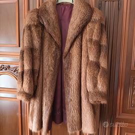 Pelliccia vera nutria vintage Marrone