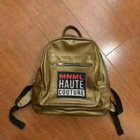 zaino mnml haute couture gold in pelle