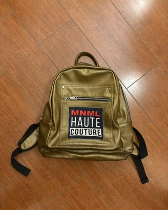 zaino mnml haute couture gold in pelle