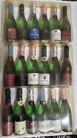 Lotto 18 bottiglie champagne in miniatura ALPA 
