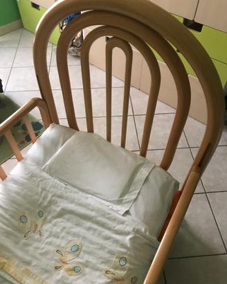 LETTINO IN LEGNO COMPRESO DI MATERASSO