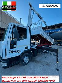 Camion Iveco CON Gru e Ribaltabile 75.170