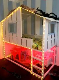 Letto Ikea soppalcato con "casetta" 
