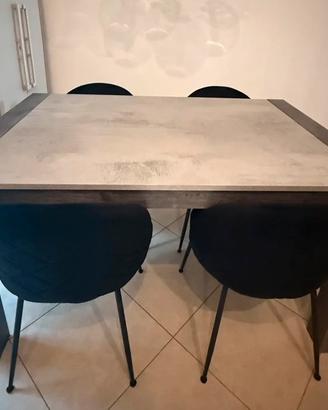 Tavolo allungabile effetto cemento