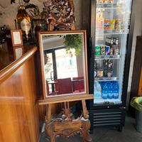 Cavalletto, con specchio legno massiccio