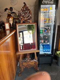 Cavalletto, con specchio legno massiccio