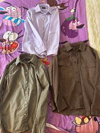 Set 3 Camicie- Stile Militare-Verde Olivia/Lilla