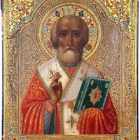 Antica icona Russa "San Nicola di Myra "