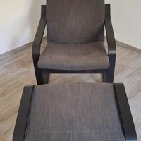 Sedia sdraio con poggiapiedi 