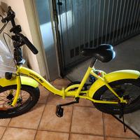 BiciWOOW BIKEFat Bike Pieghevole Gialla 