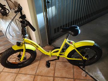 BiciWOOW BIKEFat Bike Pieghevole Gialla 
