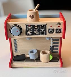 Bar/macchina da caffè in legno con accessori