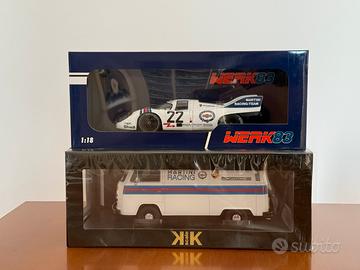 Set 1:18 Porsche Martini Le Mans 1971 - 917K + VW