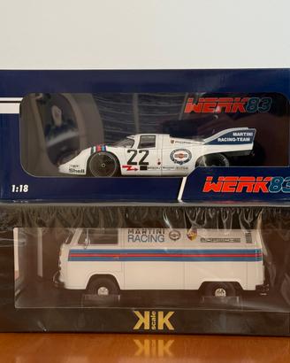Set 1:18 Porsche Martini Le Mans 1971 - 917K + VW