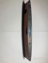 LIVELLA IN LEGNO E OTTONE  ANTICA